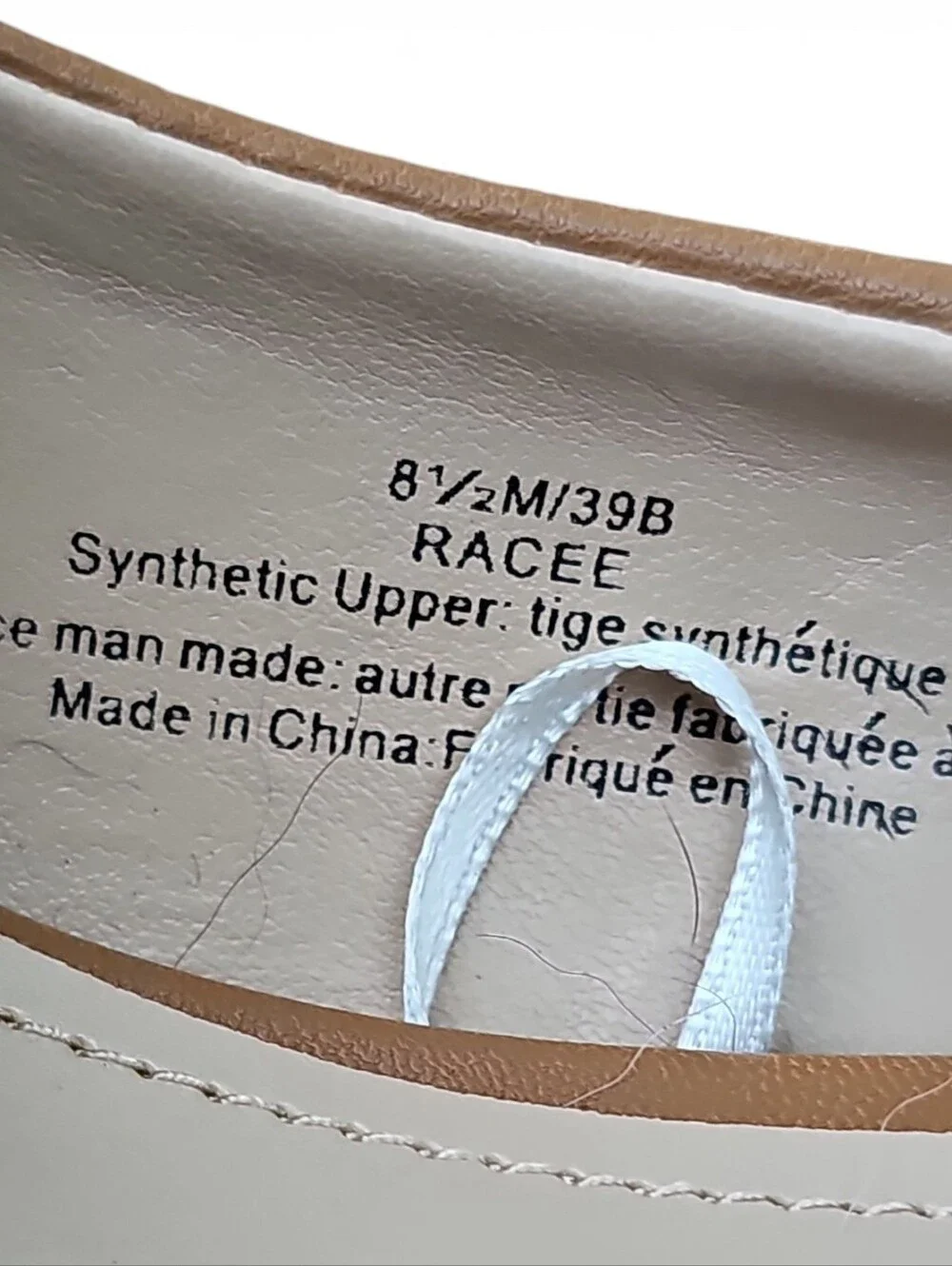 Andrew Marc New York Racee Tan Pointed-Toe High Heel Pumps with Gold Trim Sz 8.5